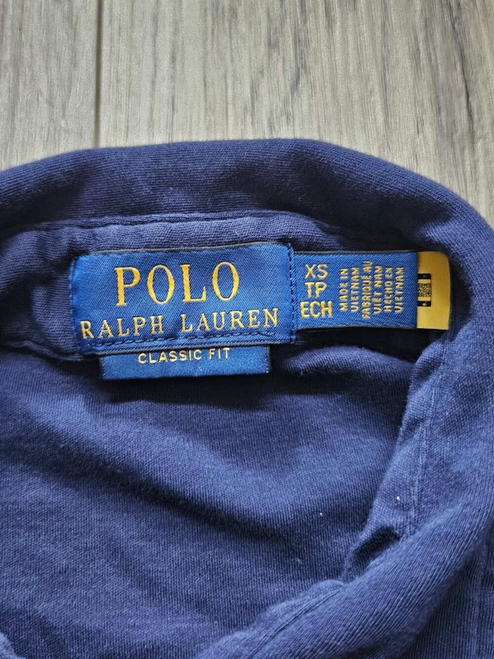 Polo Ralph Lauren Mens Size XS Navy Blue Polo Shirt Light Blue Pony Classic Fit - Picture 4 of 8